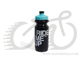 Фляга 600ml Green Cycle Ride Me Up с Big Flow valve, LDPI black nipple/ light blue matt cap/ black bottle